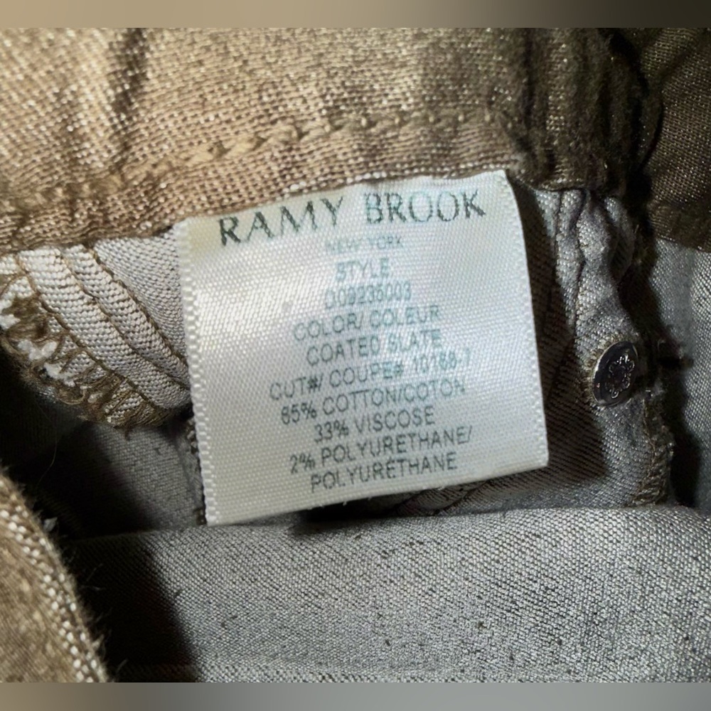 New RAMY BROOK helena high rise coated flare jean in glossy gunmetal 29 $275.00 - Picture 8 of 14